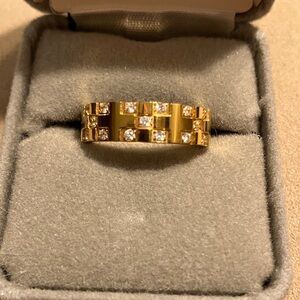 Steeltime Gold and Diamond Ring